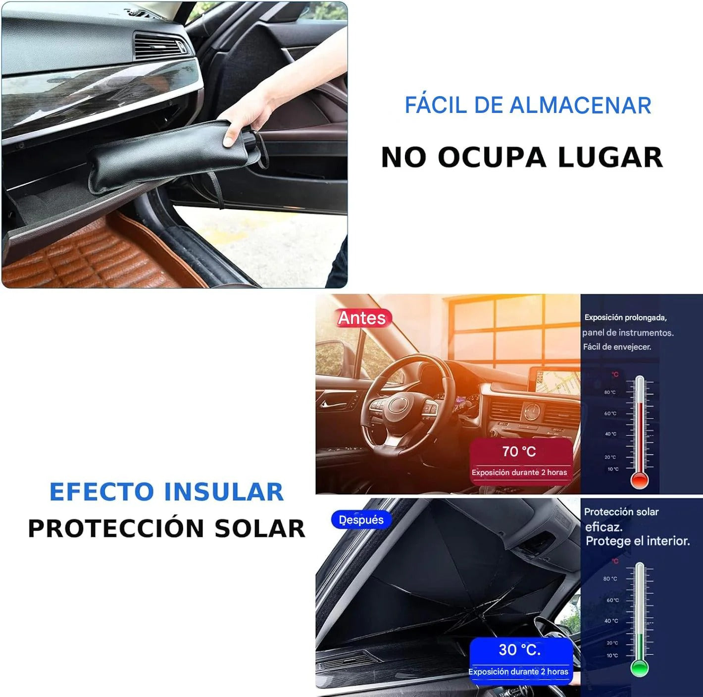 Parasol UV para coche: cuida tu vehículo del calor extremo